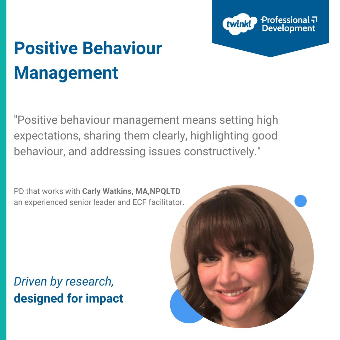 Master positive behaviour management to create effective and supportive environments! 
Learn to apply strategies, set goals, review your progress, and plan for continuous growth. 
👉🔗 twinkl.co.uk/l/yn7mg
#PositiveBehaviour #ProfessionalDevelopment
