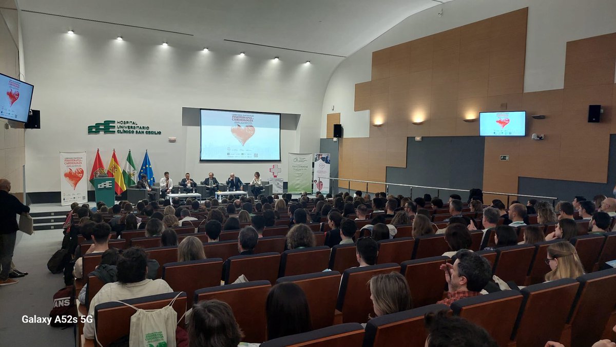 1as jornadas nacionales de fisioterapia en cardiología celebradas en <a href="/clinicogranada/">Hospital Universitario Clínico San Cecilio</a>. Un orgullo contar con #CarmenValdivieso, fisio de nuestra Unidad de RHC, como organizadora. Salón de actos a tope!💪💪 <a href="/secardiologia/">Soc Esp Cardiología</a> <a href="/SACardiologia/">SACardiología</a> <a href="/clinica_sec/">Asociación Cardiología Clínica SEC</a> <a href="/saludsurgranada/">Salud Sur Granada</a> <a href="/saludand/">Consejería de Salud y Consumo</a>
