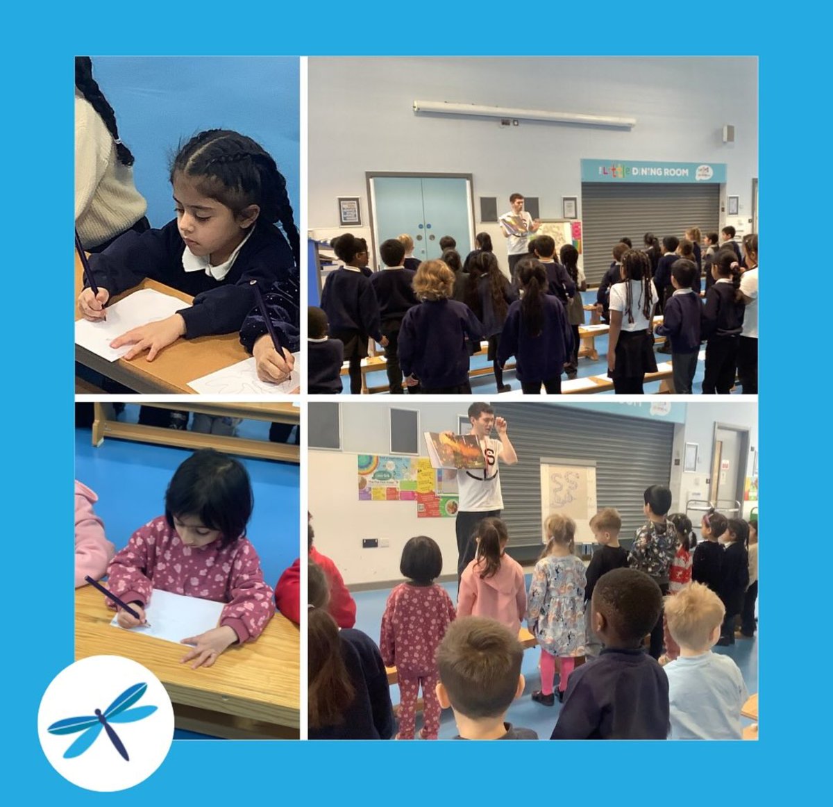 Last week's author visit: buzzing like bees and marching like ants with 50+ pupils. #TheShrewWithTheFlu

Thanks for having me, Great Ouse Academy! 😁🎉📚