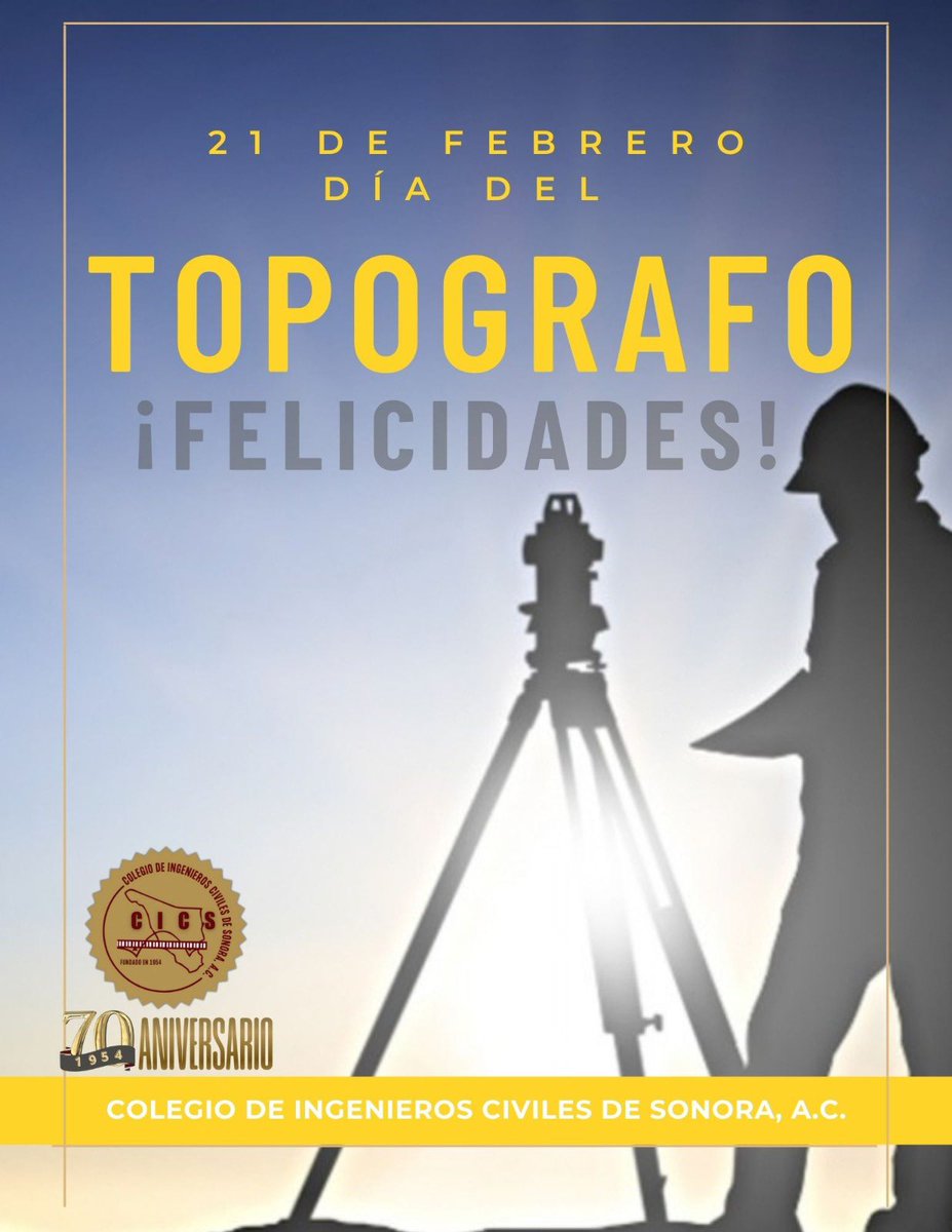 Felicidades a todos los topógrafos en su día. Su precisión y trabajo son clave para el desarrollo de la ingeniería. ¡Gracias por trazar el camino hacia el futuro!