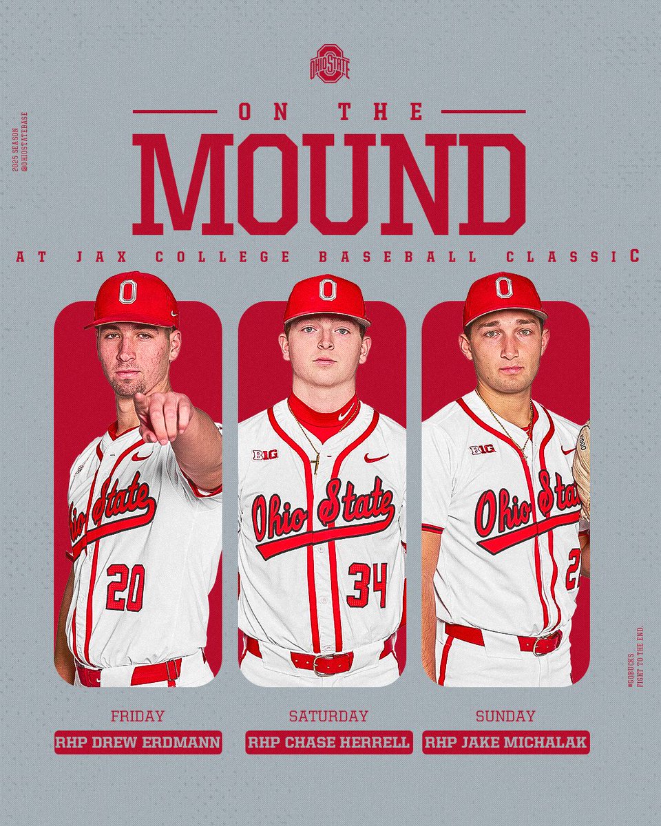 Ohio State Baseball (@ohiostatebase) on Twitter photo The Buckeyes getting the ball this weekend at the <a href="/JaxCBC/">Jax College Baseball Classic ⚾️</a>!
#GoBucks The Buckeyes getting the ball this weekend at the <a href="/JaxCBC/">Jax College Baseball Classic ⚾️</a>!
#GoBucks