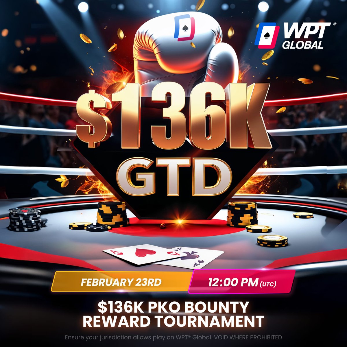 wpt_global's tweet image. 🥊 GIVEAWAY 🥊

Throw some hands this Sunday in the $136K GTD PKO Reward MTT! No ticket? We got you :)
1. Comment your nickname with #PKO
2. Like and repost
3. Follow @wpt_global