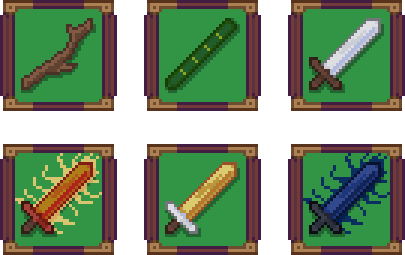 MaiokGames's tweet photo. Designing new weapons ⚔️

Support me on Kickstarter: https://t.co/IobYpbj0JO

#IndieGame #GameDev #RPG #pixelart https://t.co/btEfhzNRoc