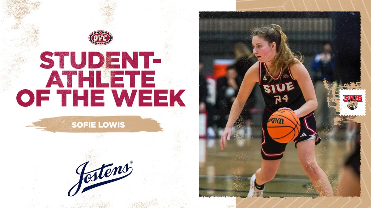 Our <a href="/Jostens/">Jostens</a> 𝗢𝗩𝗖 𝗦𝘁𝘂𝗱𝗲𝗻𝘁-𝗔𝘁𝗵𝗹𝗲𝘁𝗲 𝗼𝗳 𝘁𝗵𝗲 𝗪𝗲𝗲𝗸 is <a href="/SIUEWBB/">SIUE Women’s Basketball</a> senior guard Sofie Lowis (<a href="/solow_13/">Sofie Lowis</a>). 

Last year she earned the OVC Academic Medal of Honor for her work in the classroom. 

More: bit.ly/417YosK | #OVCit | #RollCougs