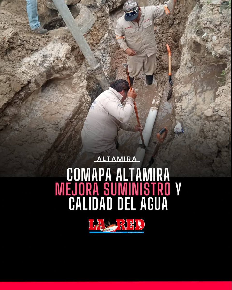 🗞️🚨 LA RED: COMAPA Altamira mejora suministro y calidad del agua

#SomosLARED #EstamosEnTodasPartes #RED58TeInforma
✅ WEB: laredmultimedia.com/comapa-altamir…