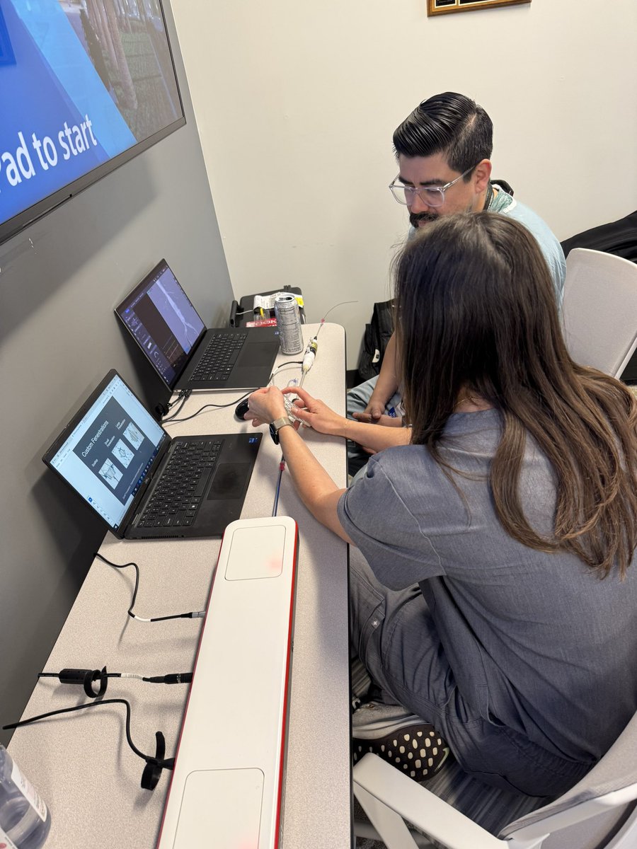 UCIVascularSurg's tweet photo. Thank you to Cook Medical for bringing these amazing aortic and peripheral simulation models for our fellows and residents #vascularrocks #gotwire @chauvascular @Kabutey_MD @IsabellaKuoMD @SamuelChenMD @Delgadillo3D https://t.co/cX5uuaGwr0