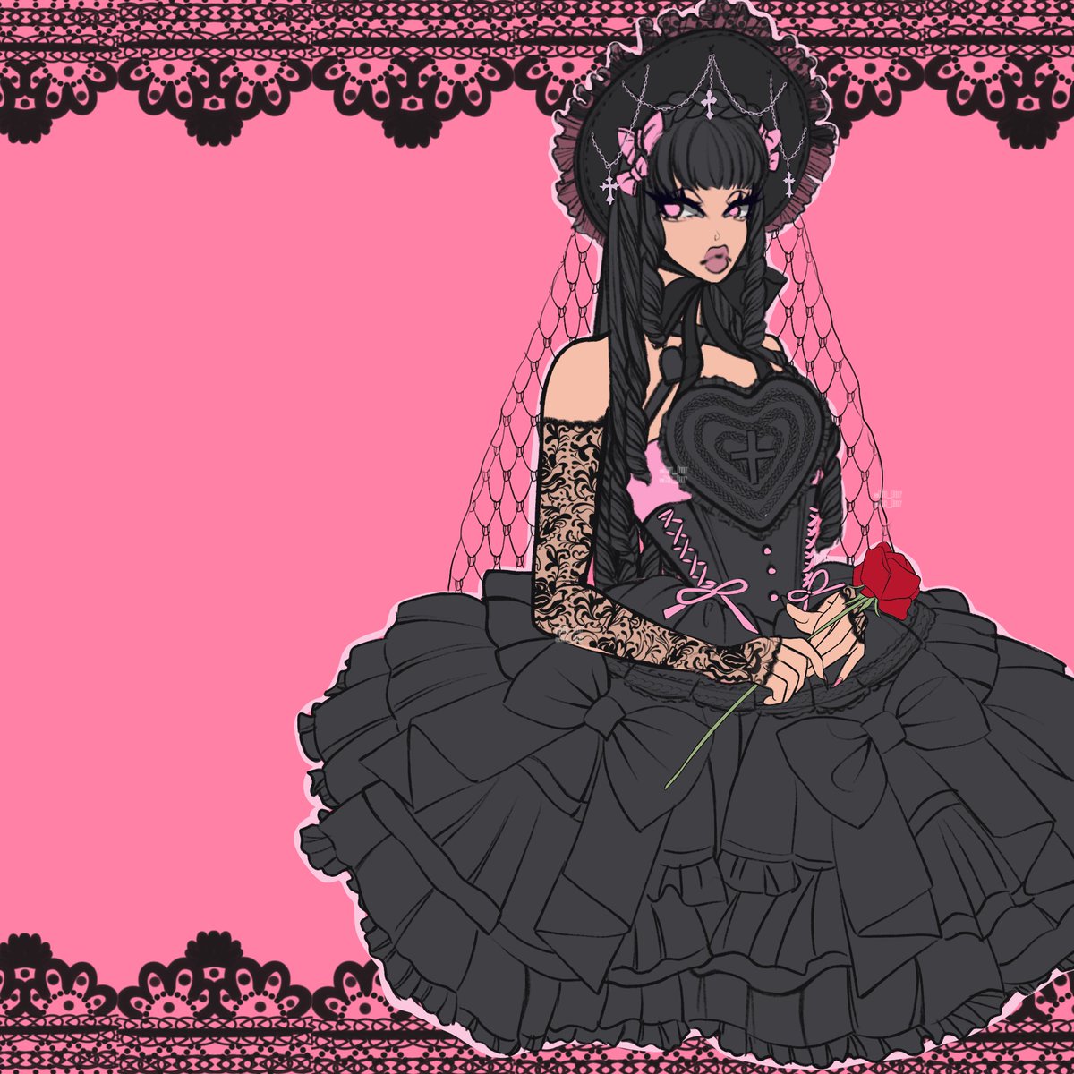 A valentine WIP not sure if I’ll really finish this, I kinda like it like this 😙