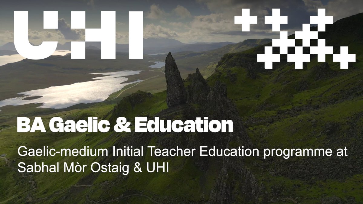 Did you know we offer the only teaching degree in Scotland that is taught exclusively in #Gaelic? Our BA (Hons) Gaelic and Education course can be studied at <a href="/SabhalMorOstaig/">Sabhal Mòr Ostaig</a> and the <a href="/UHINWH/">UHI_NWH</a> Stornoway campus. Learn more: bit.ly/4b7vwFD