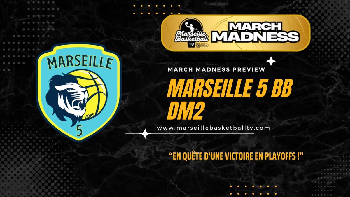 MarseilleBBTV's tweet image. 🔥 March Madness - Vous l&apos;avez peut être déjà remarqué, mais les premiers previews de la March Madness de Marseille Basketball TV sont sorties sur notre site avec les équipes marseillaises engagées en championnats départementaux ! 
buff.ly/4bajcV4