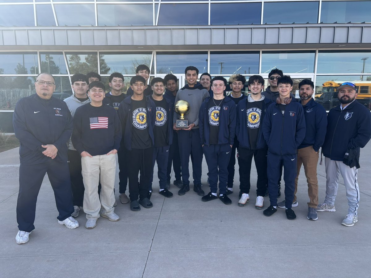 DJ Check (@djcheck2) on Twitter photo Congratulations to our Back to Back 2-4A Bi-District Boys Basketball Champions! Good luck vs Pampa in the Area Round! Bring home another Gold ball! 🏀 🏆 💪🐺🏀
<a href="/ClintISD/">Clint ISD</a> <a href="/CoachMeili/">Henry C Meili Jr</a> <a href="/GeoffreyKimble1/">Geoff Kimble-Principal MVHS</a> <a href="/APena_MVHS/">Andy Peña</a> <a href="/EDeLaFuente_AP/">Edna De La Fuente</a> <a href="/MtViewBoysHoops/">Mountain View Boys Basketball</a> Congratulations to our Back to Back 2-4A Bi-District Boys Basketball Champions! Good luck vs Pampa in the Area Round! Bring home another Gold ball! 🏀 🏆 💪🐺🏀
<a href="/ClintISD/">Clint ISD</a> <a href="/CoachMeili/">Henry C Meili Jr</a> <a href="/GeoffreyKimble1/">Geoff Kimble-Principal MVHS</a> <a href="/APena_MVHS/">Andy Peña</a> <a href="/EDeLaFuente_AP/">Edna De La Fuente</a> <a href="/MtViewBoysHoops/">Mountain View Boys Basketball</a>