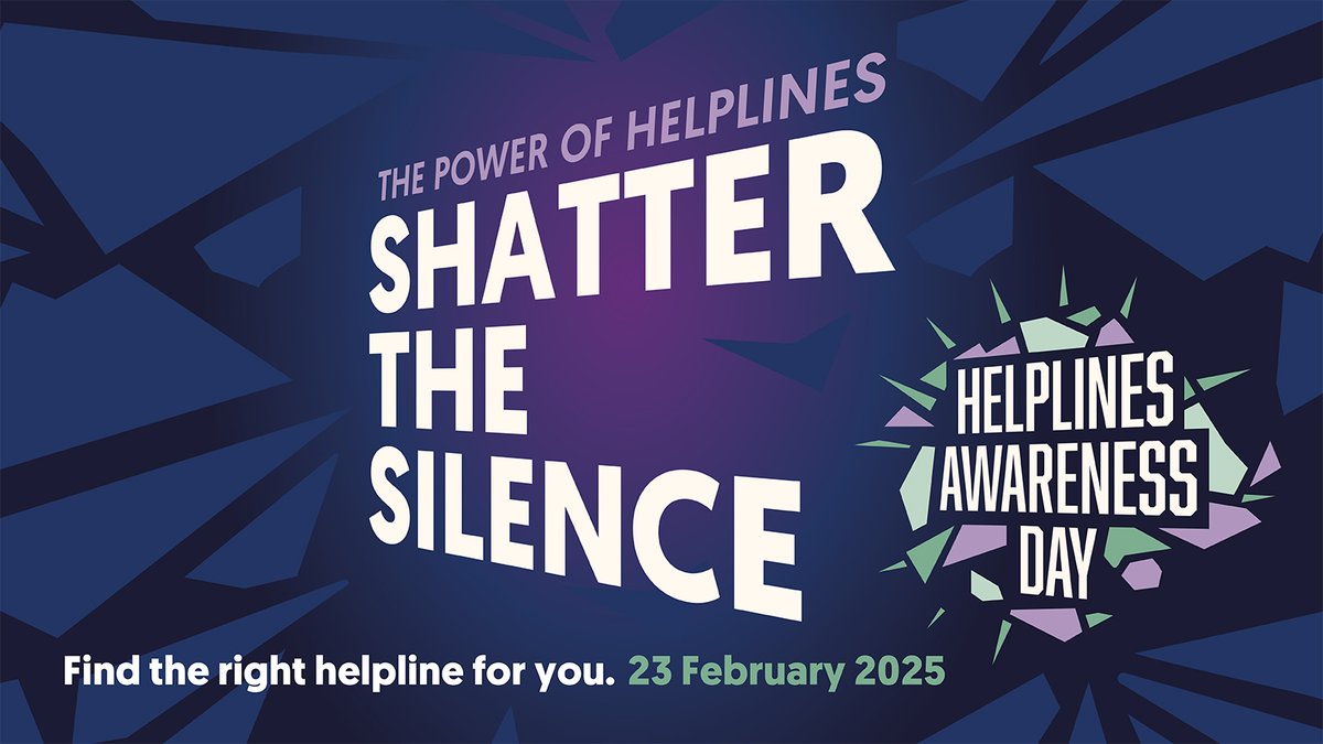 Today is Helplines Awareness Day. If you need to talk, helplines are here to listen.

#shatterthesilencce #helplinesawarenessday2025