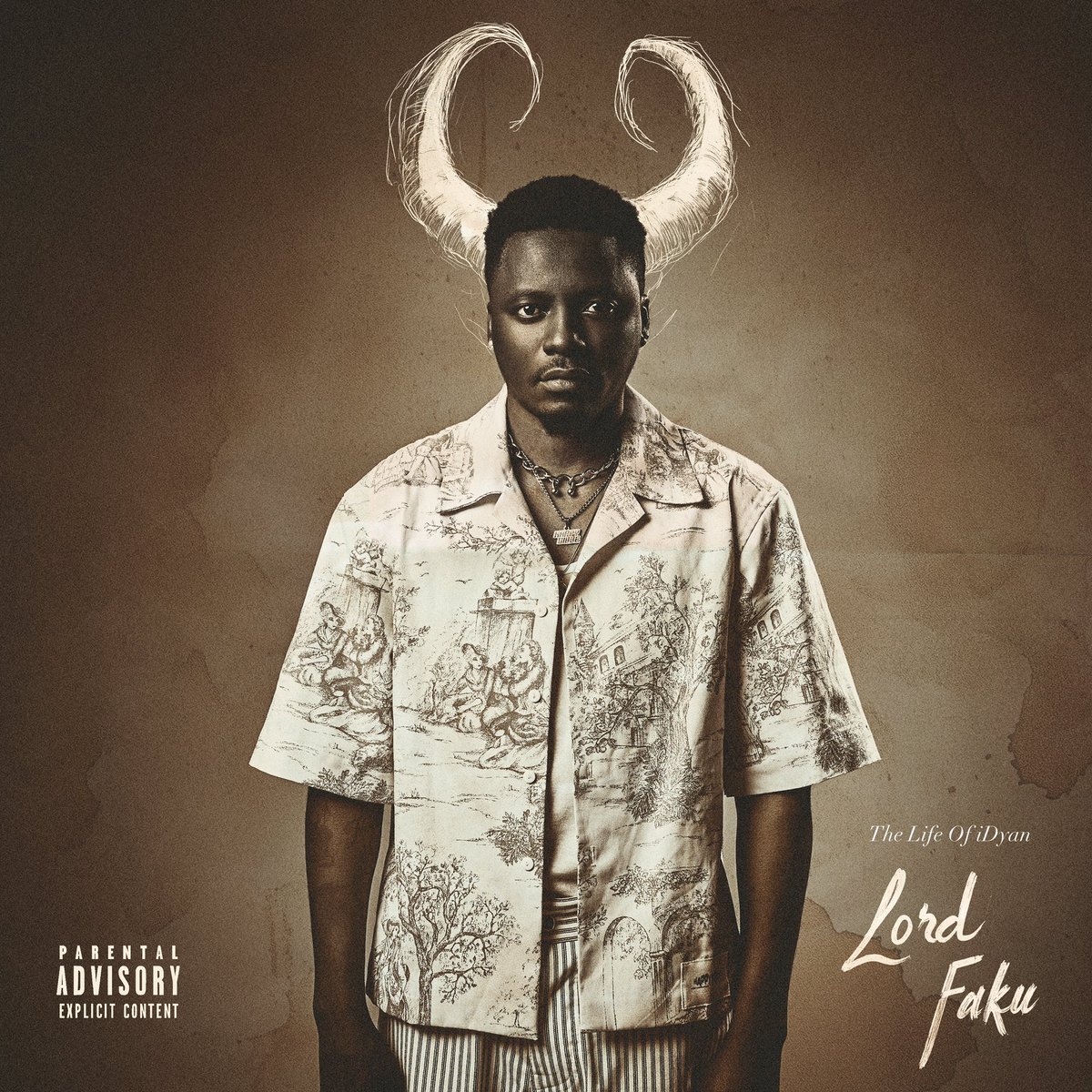 ItsYangaChief's tweet image. The title “Lord Faku” is loosely based on being a descendant of King Faku. The “horns” represent a crown that is linked to my clan name MPONDO. All the other satanic and illuminati stuff has nothing to do with me. I’ll never let western symbolism stop me from paying homage to my…