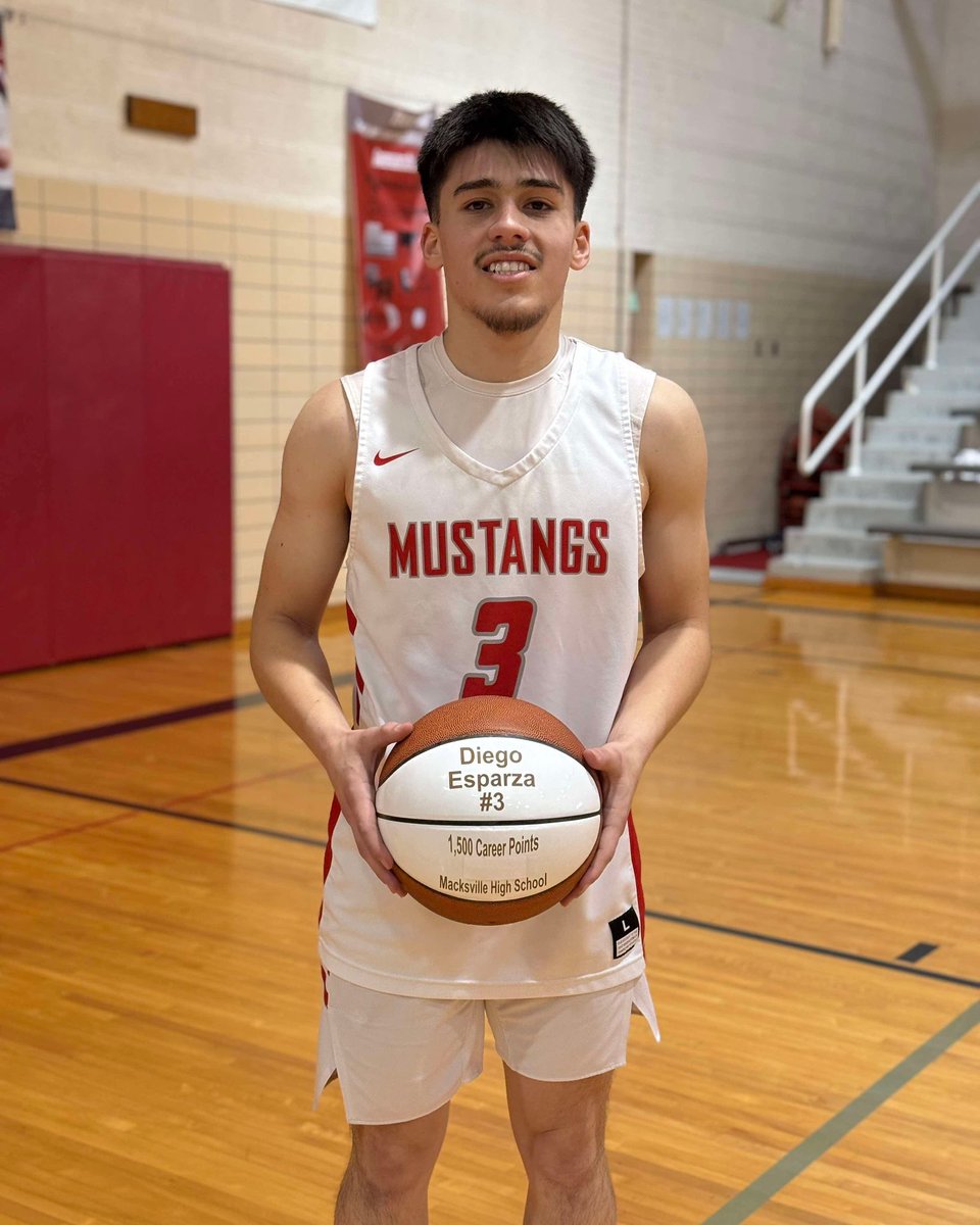 Diego Esparza of Macksville surpassed 1,500 career points and has over 500 points in just his senior season so far. Esparza is averaging a state high 28.5 points per game this season. He also gets it done in other stat categories averaging 4.8 assists and 4.7 steals per game.