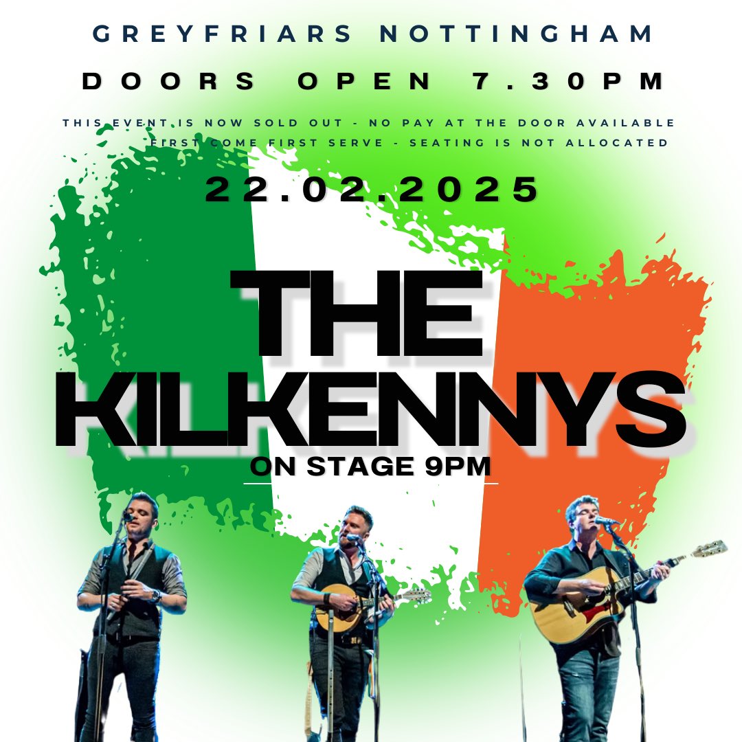 Looking forward to another great evening of entertainment with the lads from The Kilkennys after the rugby on Saturday! 🇮🇪🏉🏴󠁧󠁢󠁷󠁬󠁳󠁿