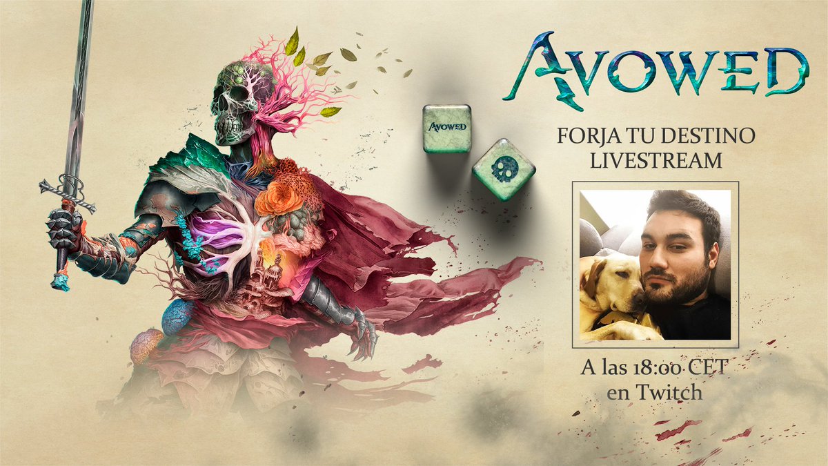 Chavales, hoy vamos a darle caña a #Avowed. Será interactivo, tomaréis decisiones por mi y habrá regalitos en el chat durante todo el directo para los que os paséis a ver el jueguito, estad muy atentos. <a href="/Xbox_Spain/">Xbox España</a> #ForgeYourDestiny #AD 

twitch.tv/revenant