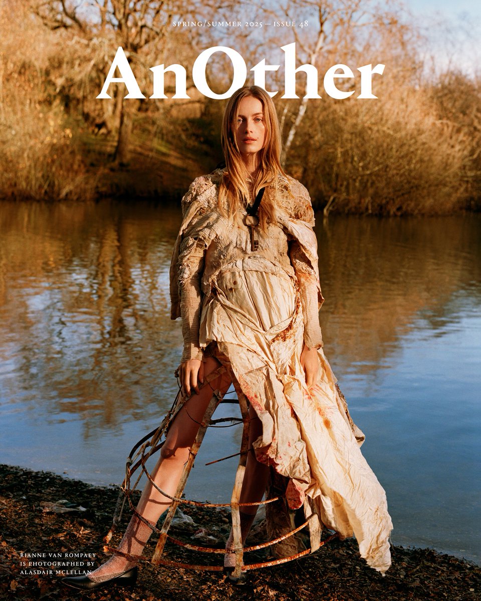 Panos Yiapanis styles Rianne Van Rompaey and Joel Kemp in precious antique pieces from his archive. In 2020, they were irretrievably damaged by water, so this is a final farewell. 

Photography by Alasdair McLellan