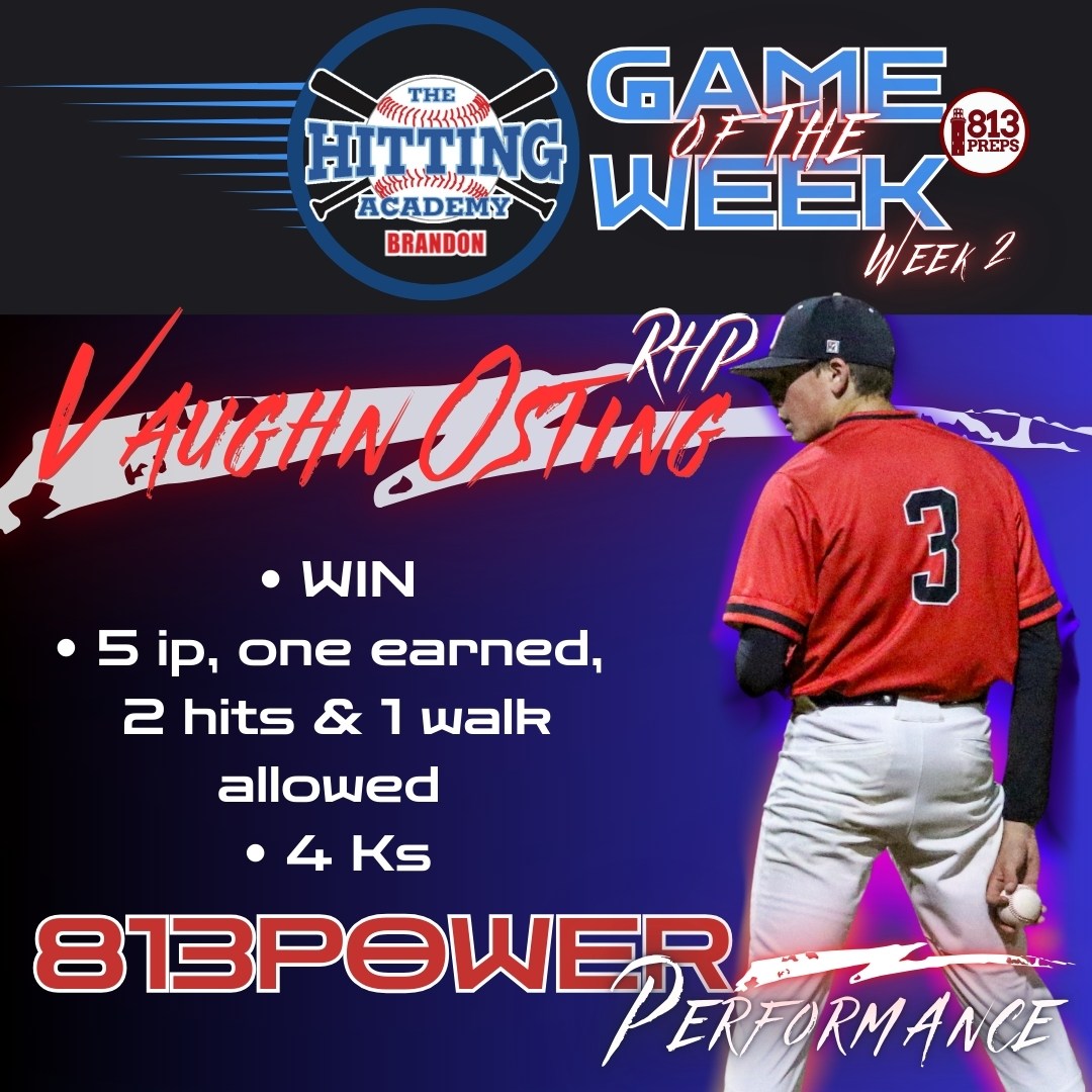 813Preps (@813preps) on Twitter photo .<a href="/HittingAcademy/">The Hitting Academy</a>-Brandon GotW:
Bloomingdale's Vaughn Osting stayed composed after two early Plant runs, buckled down & allowed his offense to answer, picking up a 3-2 win.
<a href="/Isaiah_bsb2026/">Isaiah Perez</a>, <a href="/AJCruz7_/">AJ Cruz</a> & <a href="/braxtonwilken25/">Braxton Wilken</a> keyed the Bulls rallies (link below). .<a href="/HittingAcademy/">The Hitting Academy</a>-Brandon GotW:
Bloomingdale's Vaughn Osting stayed composed after two early Plant runs, buckled down & allowed his offense to answer, picking up a 3-2 win.
<a href="/Isaiah_bsb2026/">Isaiah Perez</a>, <a href="/AJCruz7_/">AJ Cruz</a> & <a href="/braxtonwilken25/">Braxton Wilken</a> keyed the Bulls rallies (link below).
