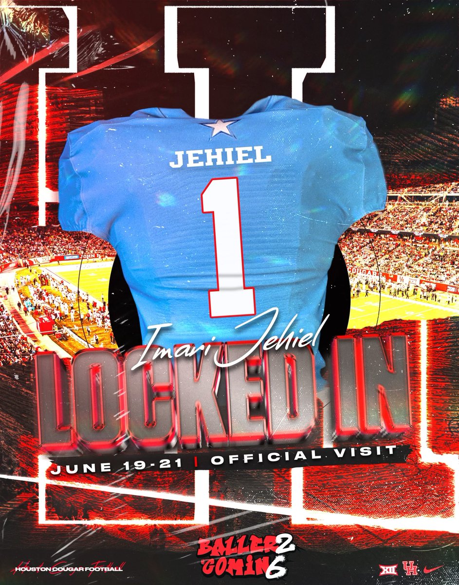 Imari “TAZ” jehiel (@cantguardmari_) on Twitter photo Locked in for H-town #GoCoogs!🔒<a href="/CoachFleen/">Coach Fleener</a> <a href="/MccollomX/">Coach Mac</a> <a href="/JGonzalesJr10/">Julio Gonzales Jr.</a> <a href="/JClarkHFB247/">Jeremy Clark</a> <a href="/UHCougarFB/">Houston Football</a> <a href="/CoachSherms/">Derrick Sherman</a> <a href="/CoachWEFritz/">Coach Willie Fritz</a> <a href="/Bell_Brian_/">Brian Bell</a> Locked in for H-town #GoCoogs!🔒<a href="/CoachFleen/">Coach Fleener</a> <a href="/MccollomX/">Coach Mac</a> <a href="/JGonzalesJr10/">Julio Gonzales Jr.</a> <a href="/JClarkHFB247/">Jeremy Clark</a> <a href="/UHCougarFB/">Houston Football</a> <a href="/CoachSherms/">Derrick Sherman</a> <a href="/CoachWEFritz/">Coach Willie Fritz</a> <a href="/Bell_Brian_/">Brian Bell</a>