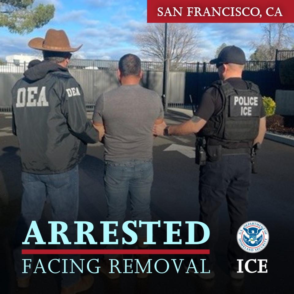 Mexican national wanted for homicide in his home country was arrested in Redding California by ERO San Francisco.  He will remain in custody pending removal proceedings.