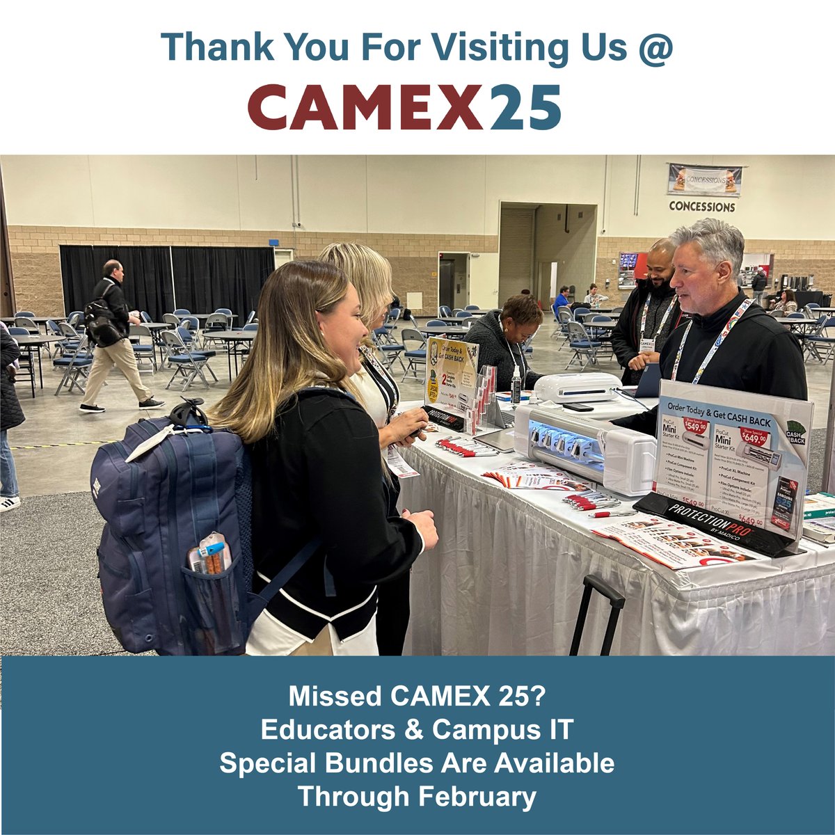ProtectionPro5's tweet image. 📱✨That's a wrap on #CAMEX25 for Education Bookstores &amp;amp; Campus Professionals! Thanks to everyone who stopped by the booth. We hope to see you again next year...be sure to follow us &amp;amp; stay connected for more soon.
#ProtectionPro #CAMEX25 #ScreenProtection #education #bookstore