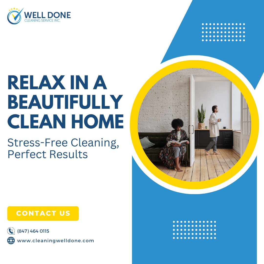 WellDoneCleaned's tweet image. Let us transform your space into a sanctuary of cleanliness. Our expert cleaning services offer a hassle-free way to maintain a beautiful, welcoming home.

📱 Call us at (847) 464 0115 or send an 📧 email to sophie@cleaningwelldone.com

#welldonecleaningservice #cleaning
