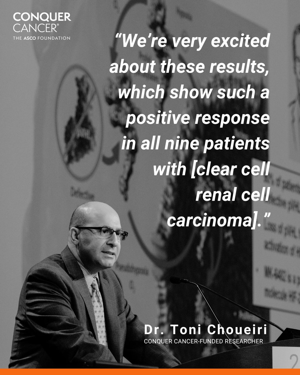 A new personalized vaccine is showing promising results in clinical trials in advanced clear cell renal cell cancer. Research by <a href="/DrChoueiri/">Toni Choueiri, MD</a>, funded by #ConquerCancer, trains the immune system to attack any tumor cells leftover after surgery. brnw.ch/21wQS7V <a href="/OncoAlert/">OncoAlert</a>