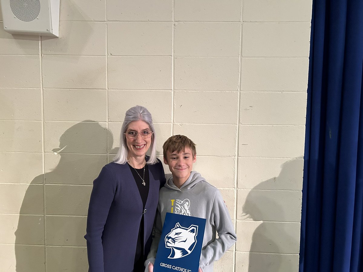 Today is Scholarship Day: Gross Catholic welcomes some of the best and brightest Cougars of the class of 2029. 💙🧡💙🧡