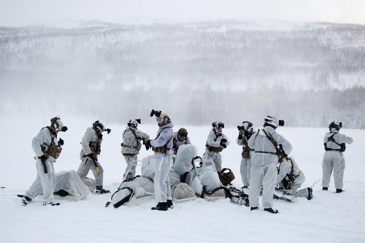 Earlier this week, our commandos embarked on a long-range strike exercise in the High North. One company is discreetly inserting on skis to strike a target, while another hunts them using drones.