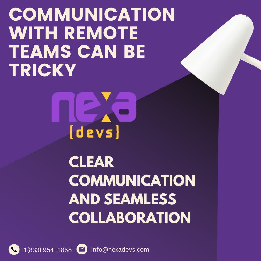 NexaDevs's tweet image. 🗣️ Communication barriers holding you back? 😞 Nexa Devs ensures clear communication and collaboration across all our projects. 🤝 Let&apos;s talk clearly! 📞
___________
#RemoteTeams #Collaboration #TechCommunication #NexaDevs #GlobalTeams #SeamlessCommunication