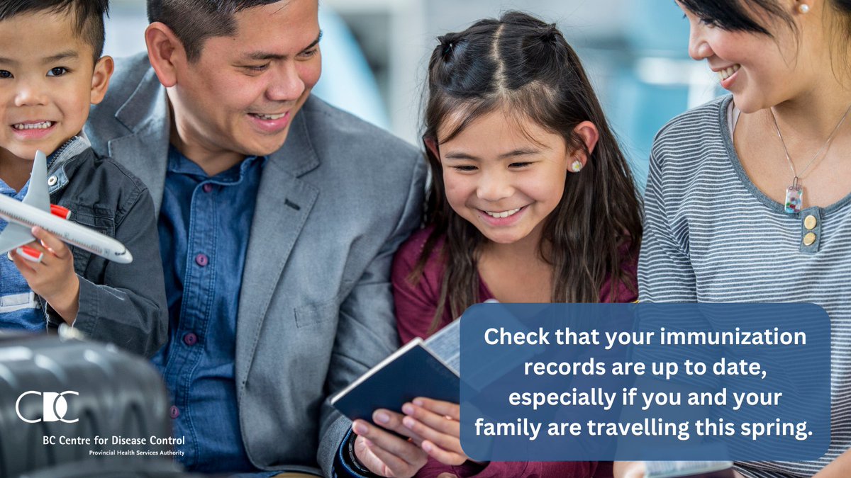 With a resurgence of measles activity in many parts of the world, check that your immunizations are up to date, particularly if you plan to travel. Learn more about how to check that your records bccdc.ca/about/news-sto…