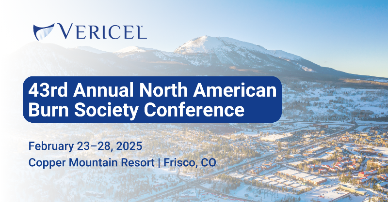 We will be in Frisco for the 43rd Annual North American Burn Society Conference. Come find us there to get the latest information on Vericel’s burn care portfolio. Find more on NABS here: bit.ly/3P4ghU3 (For HCPs Only)​
#BurnCare