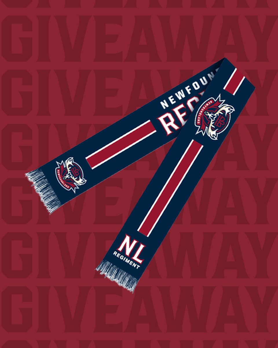 nlregiment's tweet image. 🚨 Enter to WIN 👇
 
We're giving away an official Newfoundland Regiment team scarf to one lucky fan! 
 
To enter.. 
 
🍿 Tag 3 friends in the replies below

🔗 Visit nlregiment.ca/giveaway to join the community 

📲 Share this post for a bonus entry!