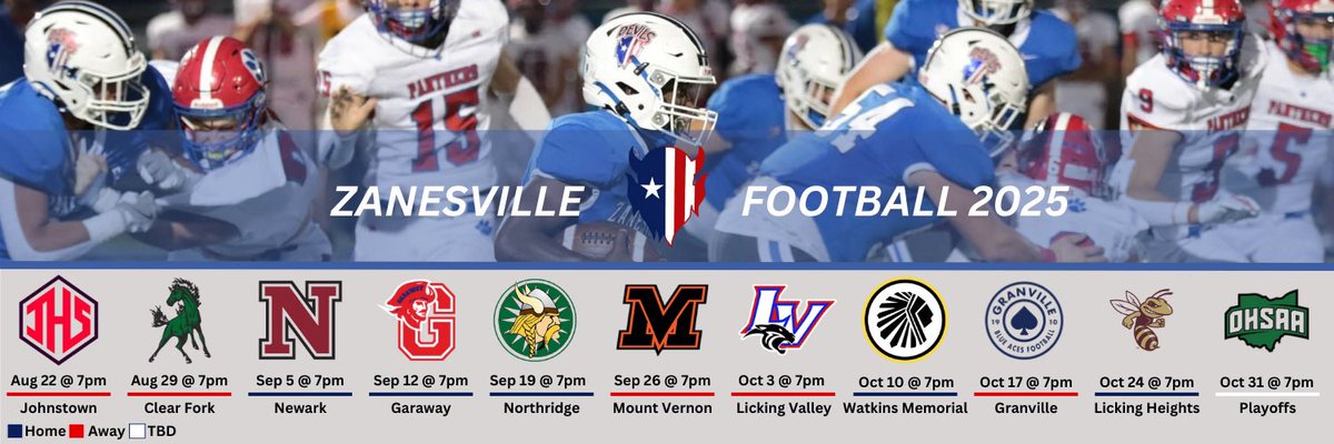 Your 2025 Zanesville Football schedule‼️

#LiveTOUGH