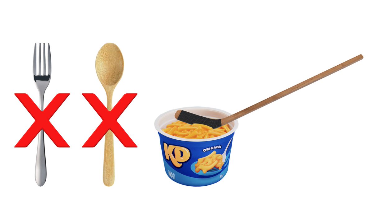"fork? spoon? not today boss."
