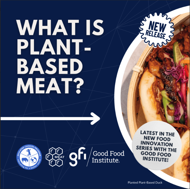 GoodFoodInst's tweet photo. Looking to introduce the concept of plant-based meat to your students? As part of a broader 'Food Innovation Series,' GFI partnered with @educatedchoices on a new educational video covering food technology innovations improving the taste + texture of #plantbasedmeat. Watch: https://t.co/6j5RfhnwmV