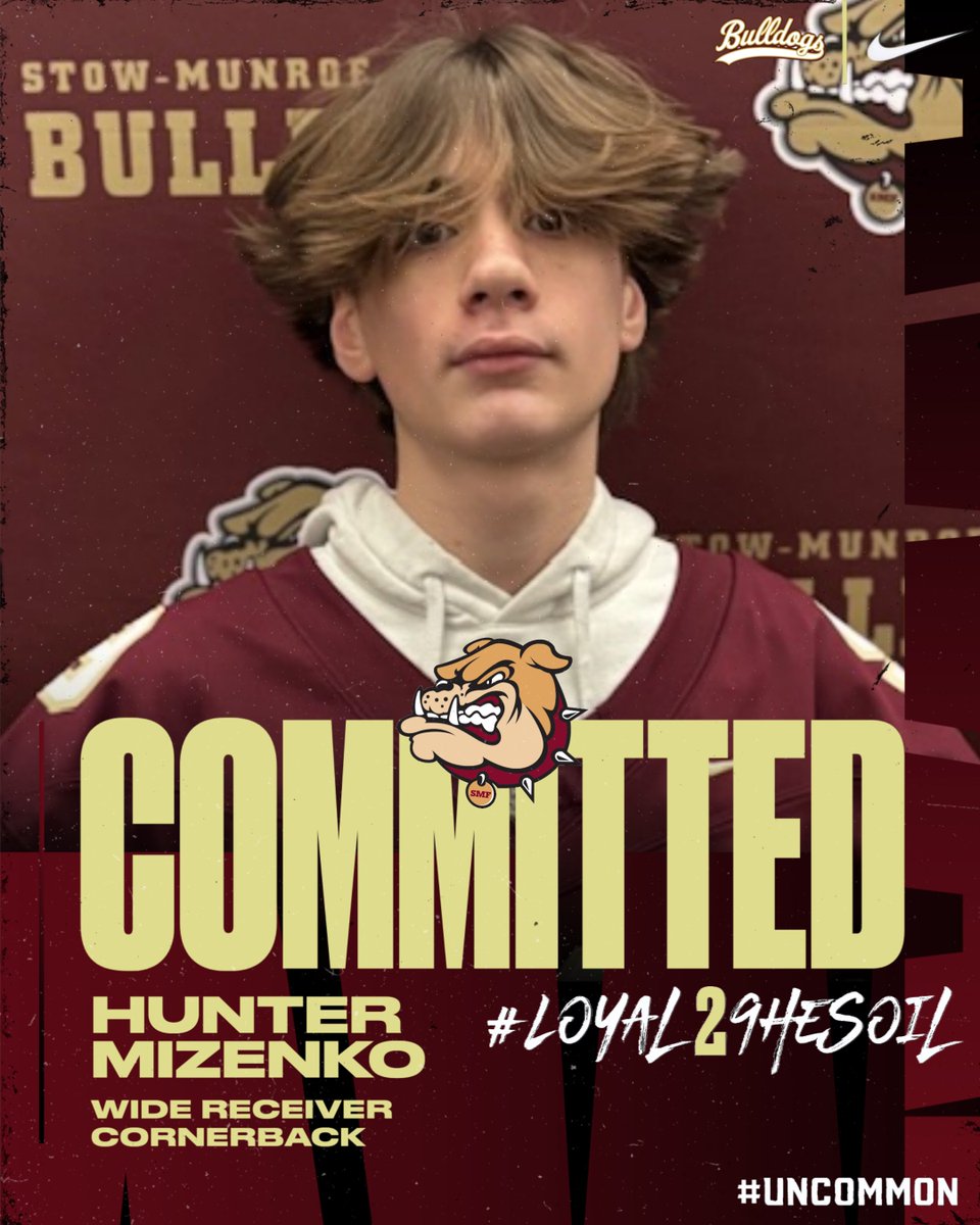 Class of 2029 WR/DB Hunter Mizenko is SIGNED &amp; COMMITTED to the Bulldog Football FAMILY! Excited to watch you develop and grow for your hometown school! GO BULLDOGS! #UNcommon #Loyal2TheSoil
