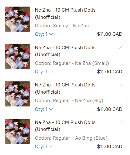 exitvelocities's tweet photo. @shandianGO hi! if i want these four dolls (minus smiley aobing) are these the right listings to add to my cart? https://t.co/W6FYL9zN7s