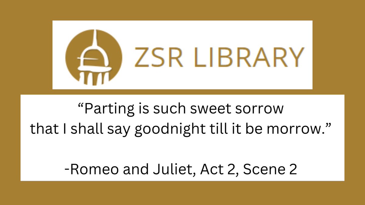 ZSR Library tweet media