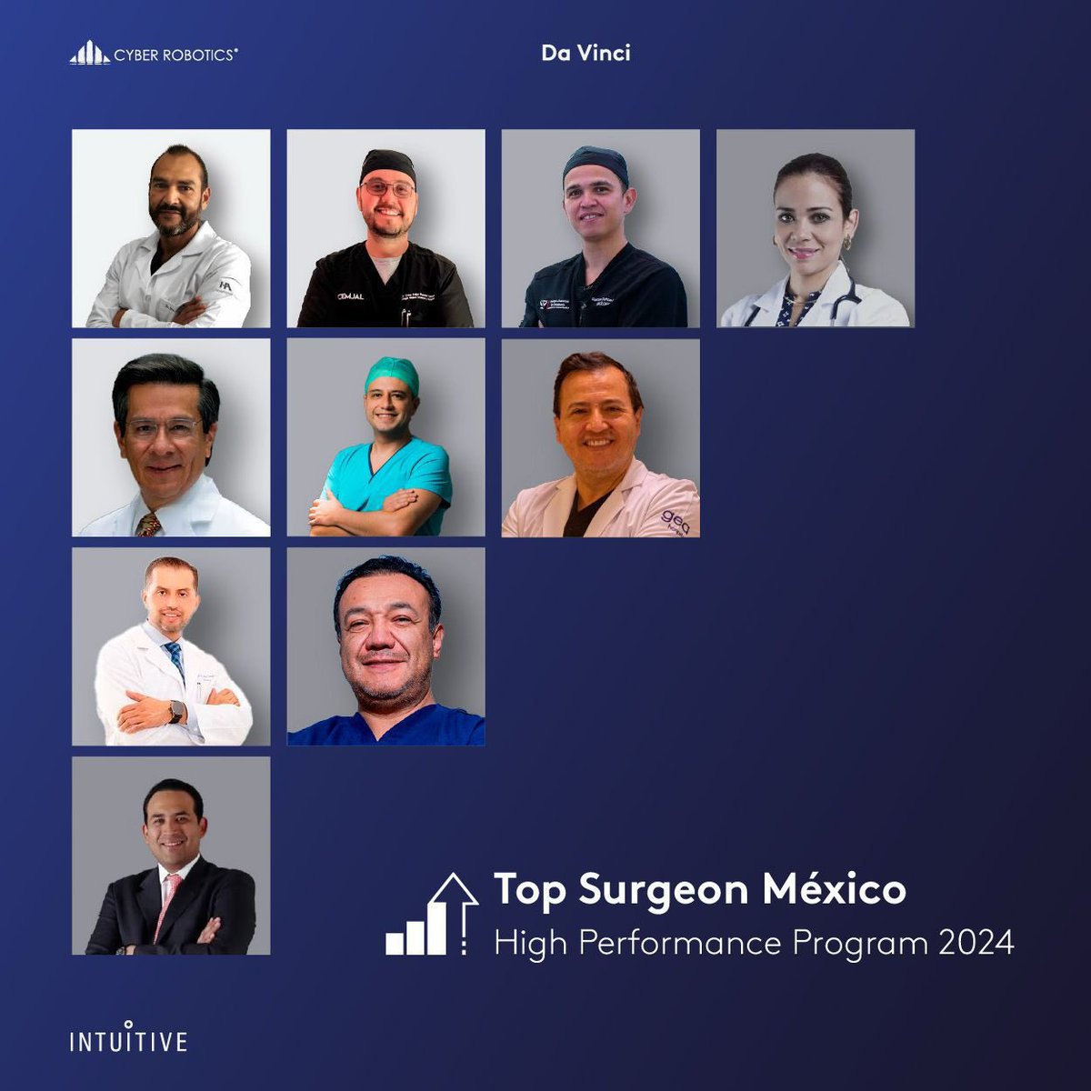 Me llena de orgullo y gratitud ser parte del TOP SURGEON MEXICO 2024 y haber sido reconocido entre los 10 mejores cirujanos de México en cirugía robótica. 

Agradezco a todos mis colegas, pacientes y maestros que han sido parte de este camino.