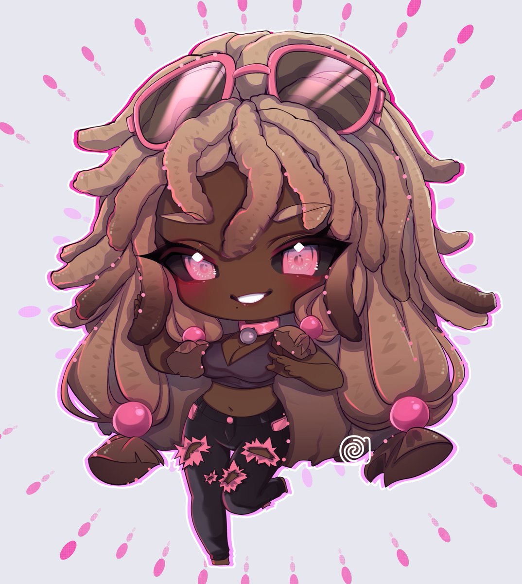 KishinShinobi's tweet image. Day 21 of Black History Month is here alongside @lopunnybae, the Multi-Dimensional Lopunny! She does a variety of streams as she likes to play lots of games and provides many chill and silly streams with her art since she's a great artist! If you like fun vibes look no further!