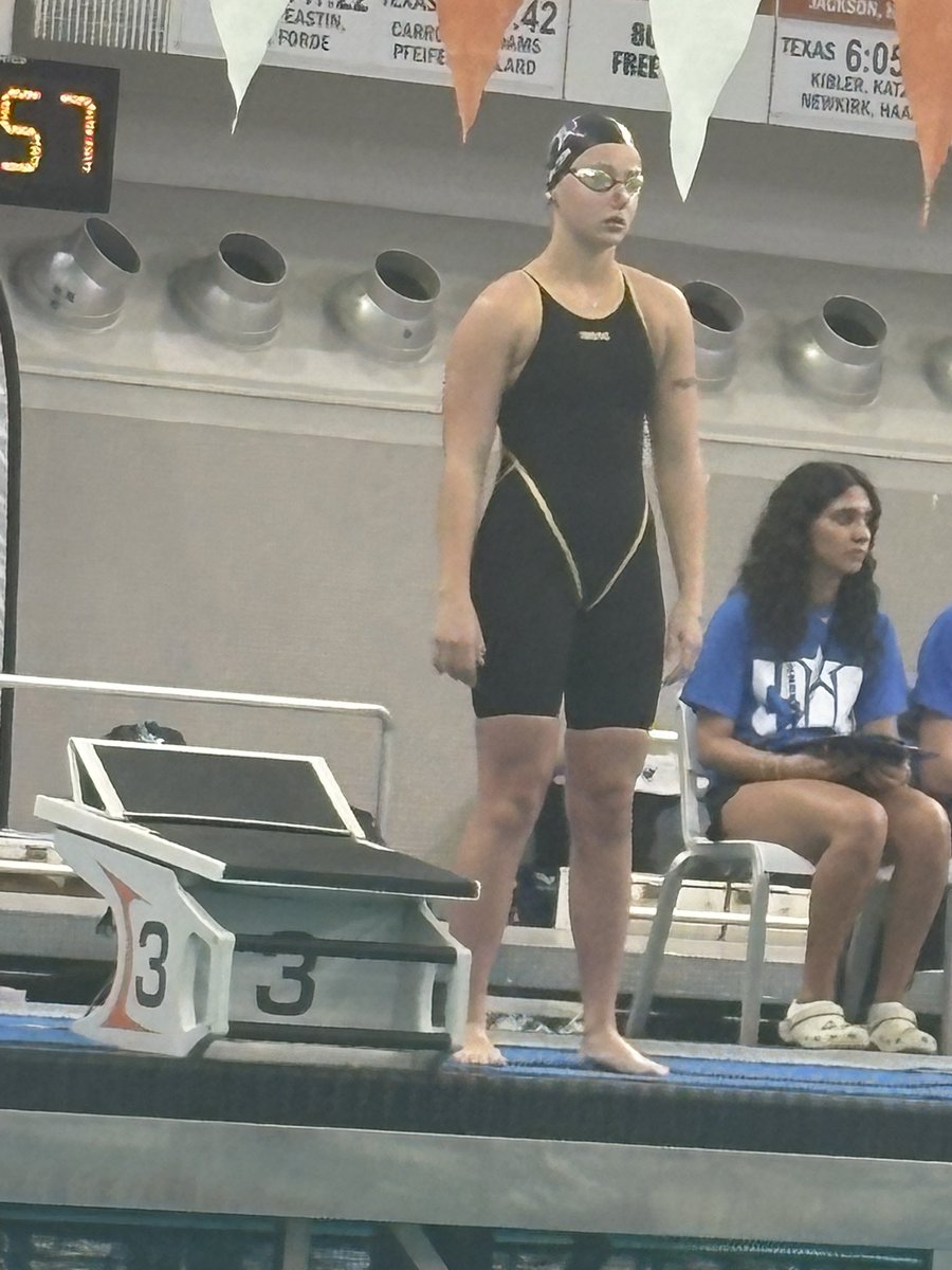 State Meet 200 Free prelims 
She’s ready!!