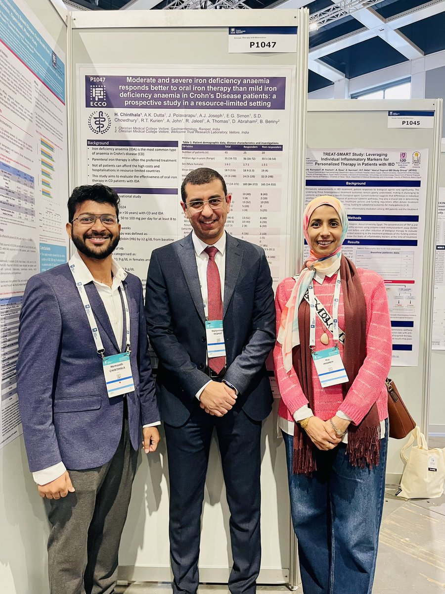 Hemanth Chinthala MD, DM (@drhemanthc) on Twitter photo Had an amazing experience presenting my research at #ECCO2025 - such an excellent platform for sharing knowledge in the field of #IBD. It was an honor to connect with Dr Robert, Taiwan and Dr Mohamed Assiut, Egypt. Sincere thanks to research wing <a href="/OffCMCVellore/">CMC Vellore (Official)</a>. Had an amazing experience presenting my research at #ECCO2025 - such an excellent platform for sharing knowledge in the field of #IBD. It was an honor to connect with Dr Robert, Taiwan and Dr Mohamed Assiut, Egypt. Sincere thanks to research wing <a href="/OffCMCVellore/">CMC Vellore (Official)</a>.