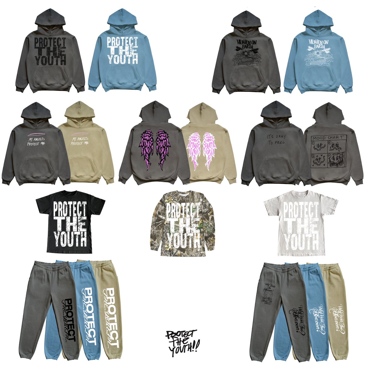 NEW DROP LINK IN BIO!

“PROTECT THE YOUTH”’s DEFINITION IS IN THE NAME. WILL BE DOING DROPS MONTHLY &amp; A % WILL GO TO A END OF YEAR EVENT FOR THE KIDS. THE GOAL WILL ALWAYS BE ABLE TO DO SOME MUCH MORE COOL STUFF FOR THE YOUTH/PEOPLE AROUND. REPOST/LIKE