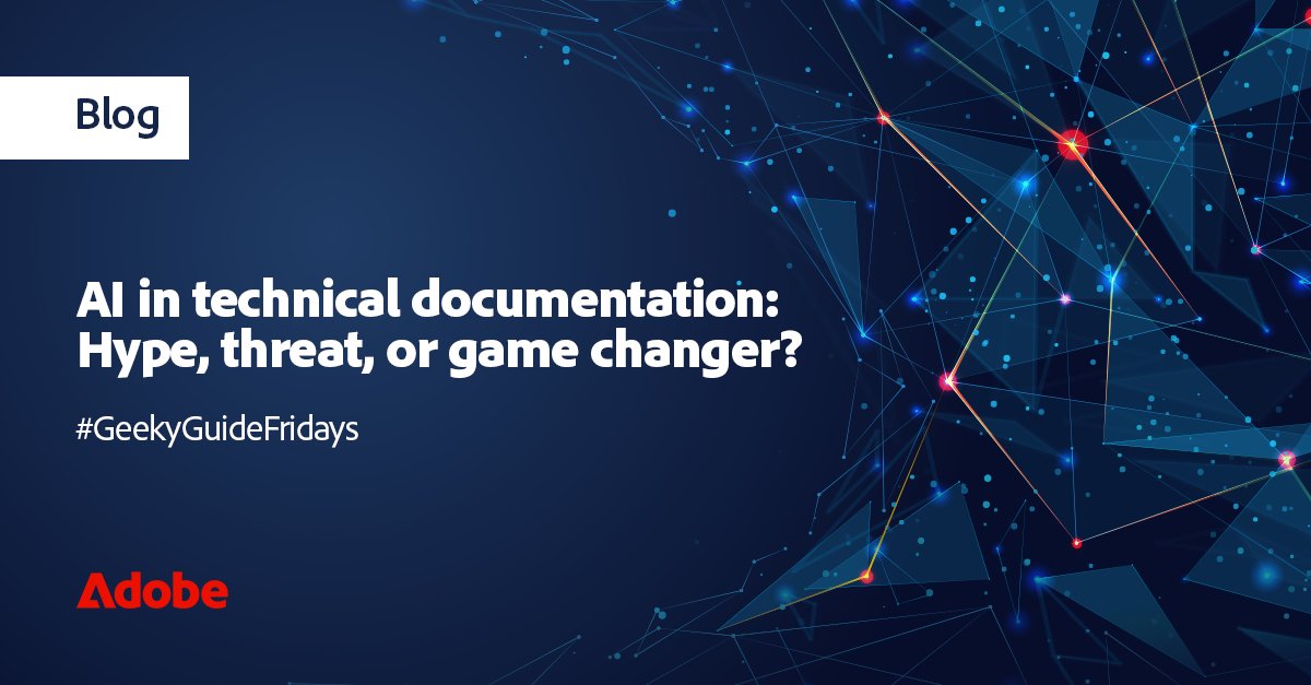 AdobeTCS's tweet image. “Yes, AI is great, but…” Some say it will replace documentation, others call it unreliable. The truth? AI is already transforming content strategy, writing, and management.
Read the full blog: linkedin.com/pulse/ai-techn…
#AI #TechnicalDocumentation #GeekyGuideFridays