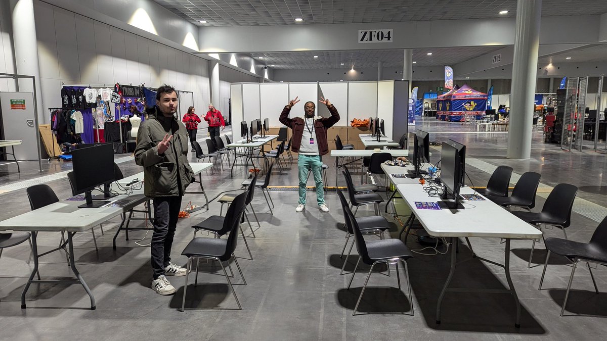 Installation finie pour demain !
On vous attend dès 10h à CO'Met pour notre tournoi. Pensez bien à prendre vos billets pour la Gaming Expo si ce n'est pas encore fait :
tinyurl.com/Obsgeo

Et vos Switchs aussi ! On a 16 écrans de dispo grâce à <a href="/LDLC/">LDLC</a>. On compte sur vous !