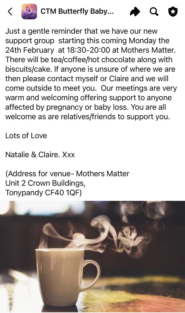 Our new Rhondda baby loss support group is starting Monday 24th February. All welcome ❤️ #rhondda #babyloss #support