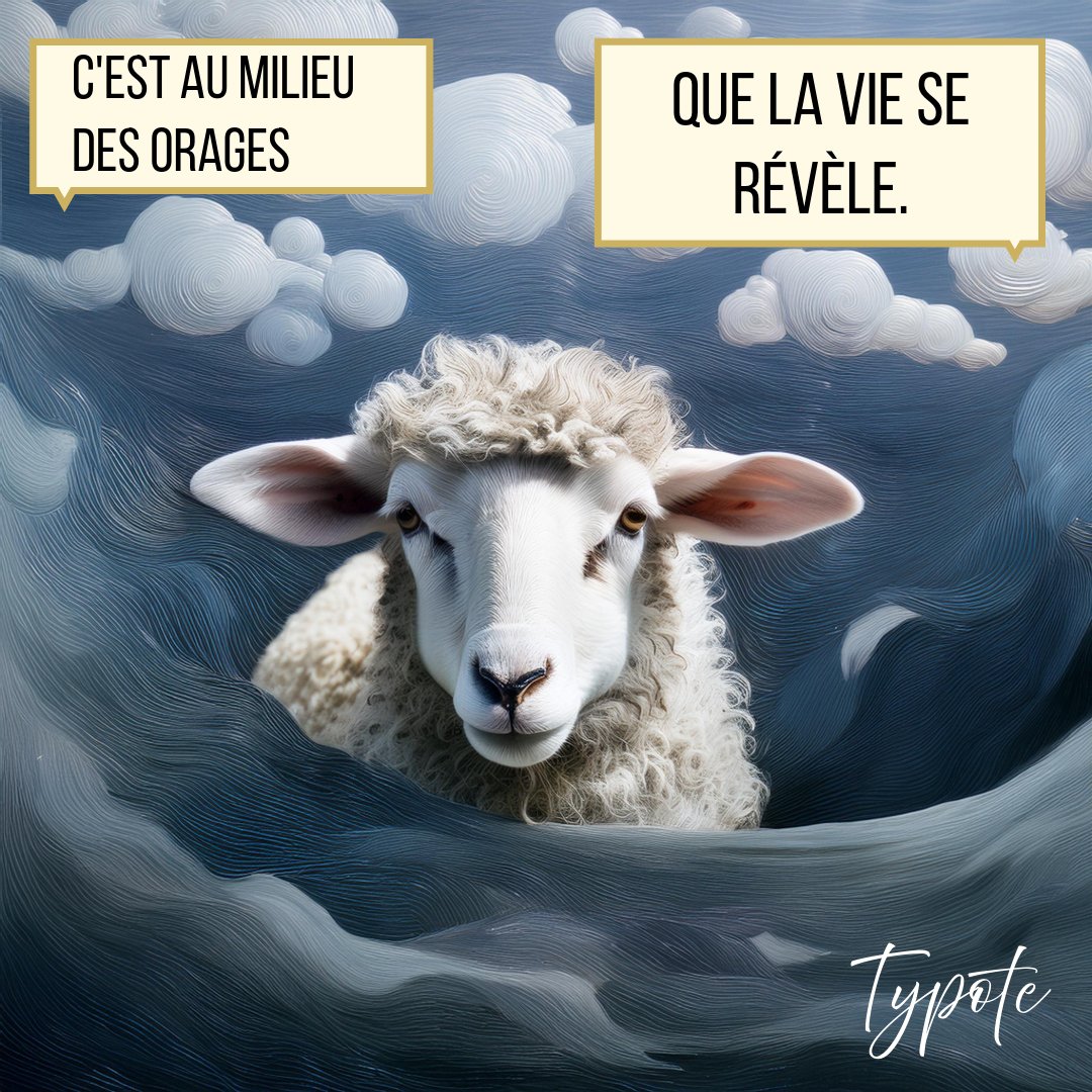 TypoteB's tweet image. Les dessins dans les nuages sombres