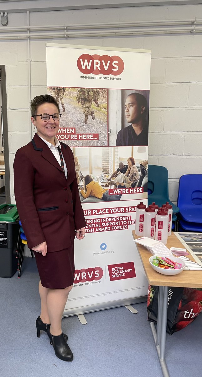 WrvsServWelfare's tweet photo. This week our SWO Michelle attended the Welcome and Wellbeing fair at MOD Lyneham. This is where service personnel and military families can meet the organisations that provide support and information to the military community. @Official_REME #WRVS #welfaresupport https://t.co/QhwGi7VZVo