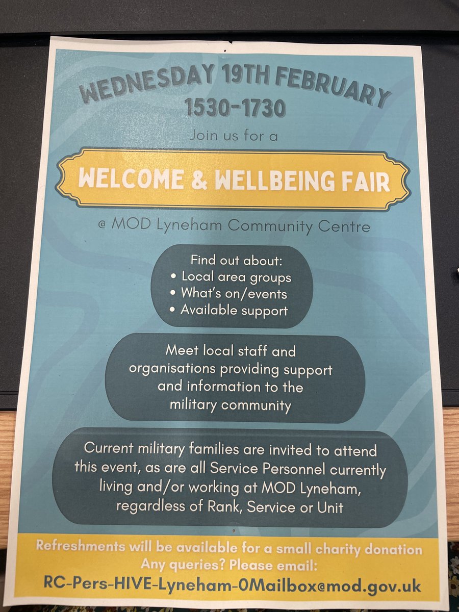 WrvsServWelfare's tweet photo. This week our SWO Michelle attended the Welcome and Wellbeing fair at MOD Lyneham. This is where service personnel and military families can meet the organisations that provide support and information to the military community. @Official_REME #WRVS #welfaresupport https://t.co/QhwGi7VZVo