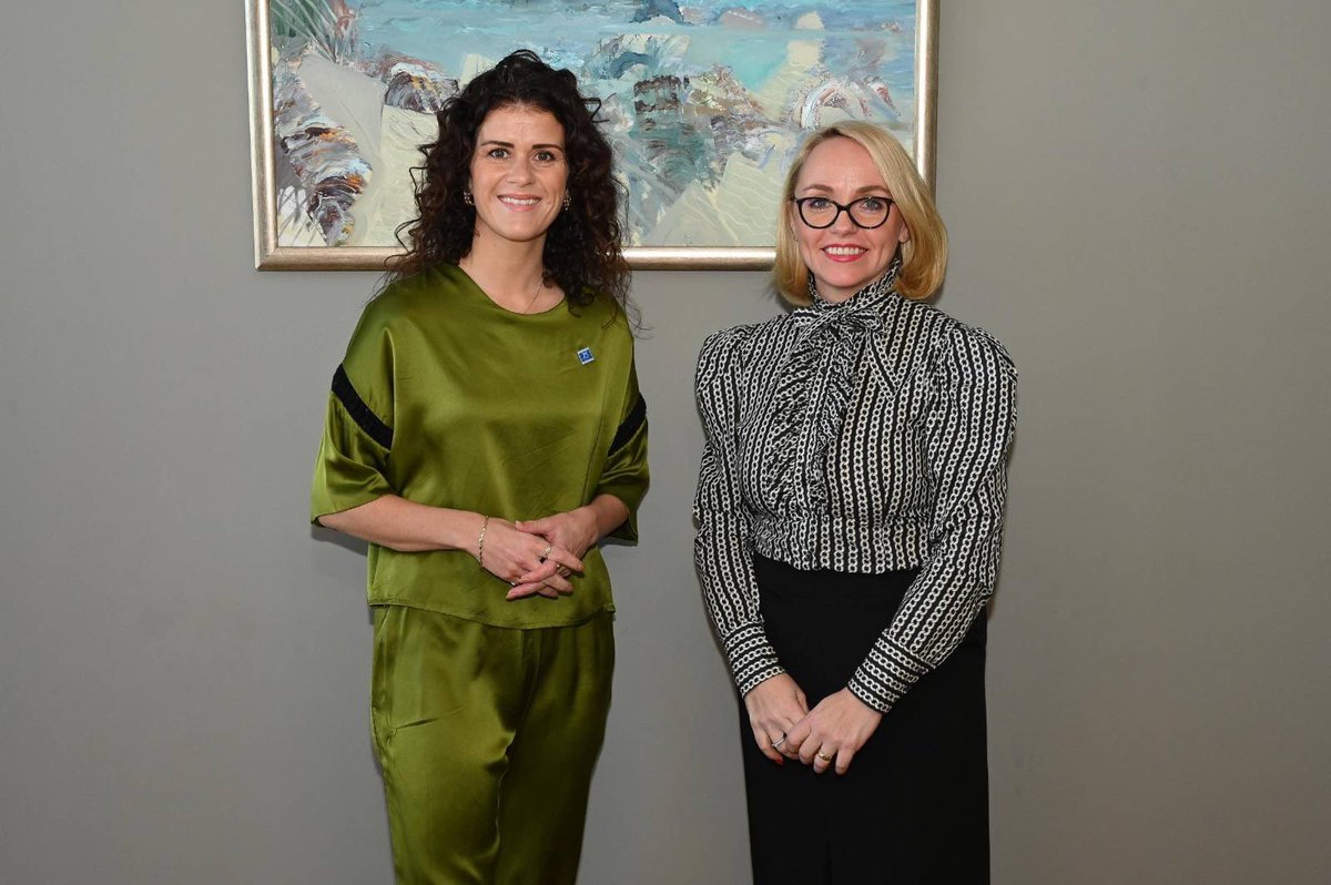 Today had possibility to congratulate <a href="/thordiskolbrun/">Þórdís Kolbrún Reykfjörð Gylfadóttir🇮🇸</a> on the important new role! Abduction, deportation of UA children,indoctrination must hurt to an every human being and unite all of us in our pursue towards justice and bringing back childhood to UA children #StandWithUkraine